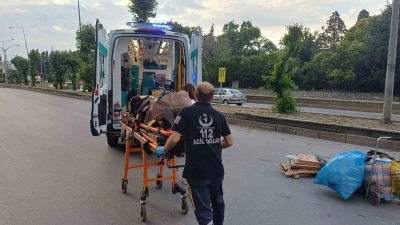Trafiğe kapalı alanda kaza: 1 yaralı
