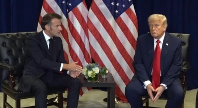 Trump ve Macron görüşmesinde Filistin anlaşmazlığı
