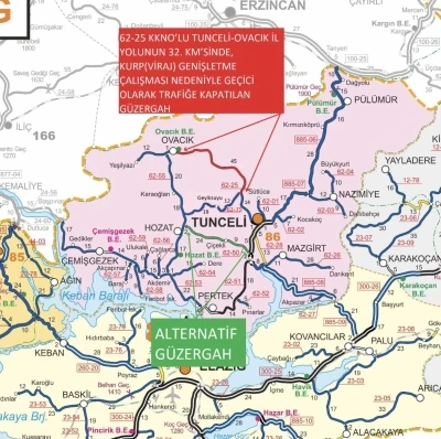 Tunceli-Ovacık yolunda kontroll&uuml; patlatma
