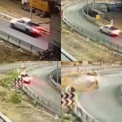 Tünel çıkışı feci kaza kamerada: Kamyonet sürücüsü hayatını kaybetti
