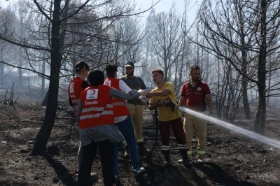 Türk Kızılay’ın orman yangınlarıyla mücadeleye desteği sürüyor
