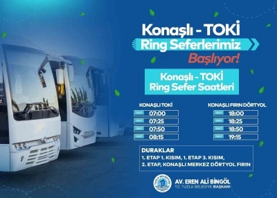 Tuzla Belediyesi&rsquo;nden Konaşlı TOKİ ve &ccedil;evresine &uuml;cretsiz ring hizmeti
