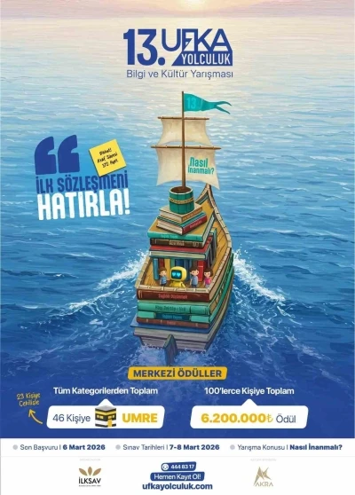 Ufka Yolculuk Kitap Okuma Yarışması&rsquo;nda 46 kişiye umre ve 6 milyon lira &ouml;d&uuml;l
