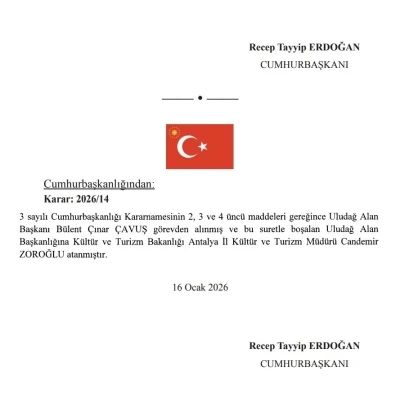 Uludağ Alan Başkanlığı&rsquo;nda g&ouml;rev değişimi
