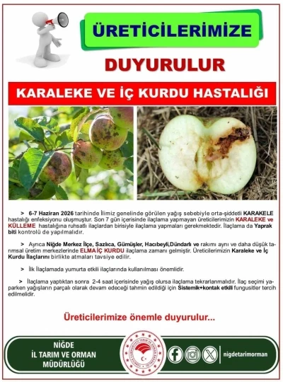 &Uuml;reticilere karaleke ve i&ccedil; kurdu uyarısı
