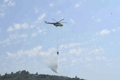 Urla Balıklova&rsquo;daki orman yangını kontrol altında
