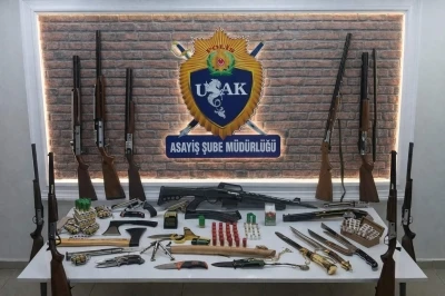 Uşak&rsquo;ta galericiler sitesinde asayiş denetimi
