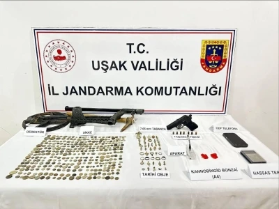 Uşak’ta jandarma ekipleri tarihi eser kaçakçılarına göz açtırmadı
