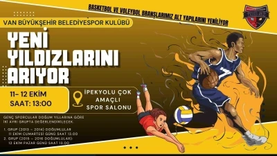 Van Büyükşehir Belediyespor Kulübü yeni yıldızlarını arıyor
