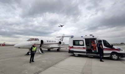 Van&rsquo;da 2 g&uuml;nl&uuml;k bebek i&ccedil;in ambulans u&ccedil;ak havalandı
