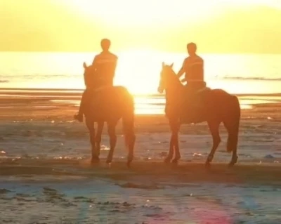 Van Gölü kıyılarında atlı jandarma nöbeti
