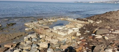 Yağışlar sonrası Kuşadası&rsquo;nda tarih g&uuml;n y&uuml;z&uuml;ne &ccedil;ıktı
