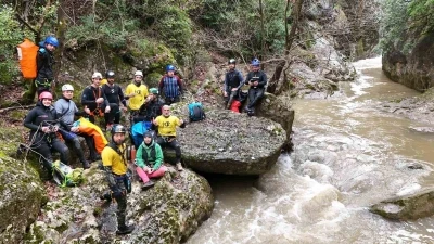 Yağmur ve kar sularıyla coşan kanyonu ge&ccedil;en sporcu b&ouml;yle konuştu
