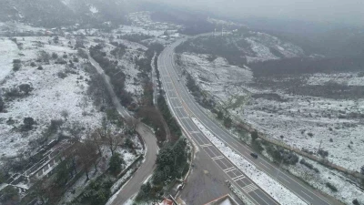 Yalova&rsquo;da kar yağışı
