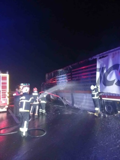 Yalova’da tır yangını
