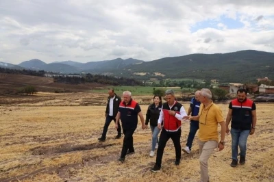 Yangın bölgesinde çalışamalar devam ediyıor
