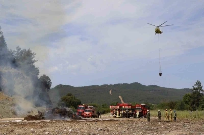 Yangın sezonu &ouml;ncesi orman yangın tatbikatı
