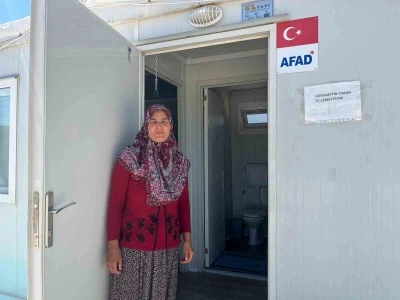 Yangın sonrası kurulan konteynır kentte rahat ve güvenli hayat
