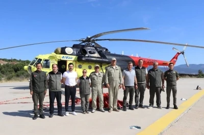 Yatağan&rsquo;da konuşlu yangın s&ouml;nd&uuml;rme helikopteri hizmete başladı

