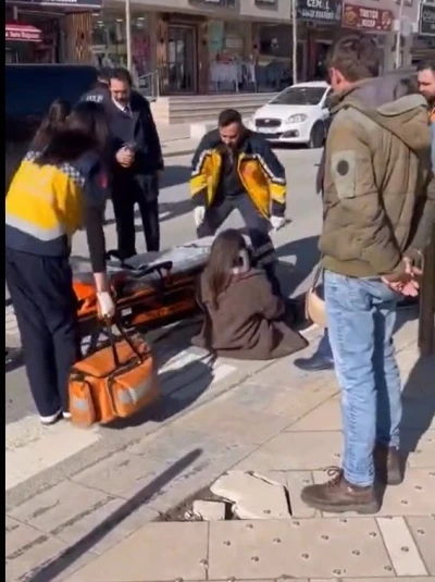 Yaya ge&ccedil;idinde kaza: 1 yaralı
