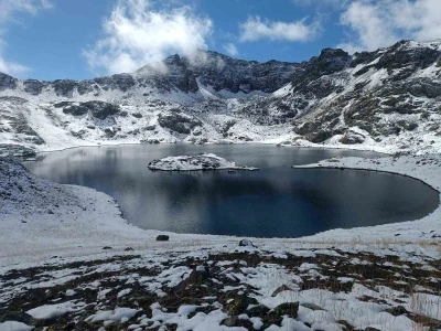 Yedigöller’de muhteşem kar manzarası
