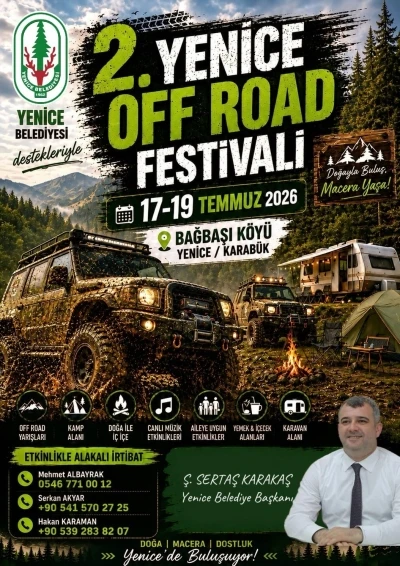 Yenice&rsquo;de 2. Off-Road Festivali i&ccedil;in geri sayım başladı
