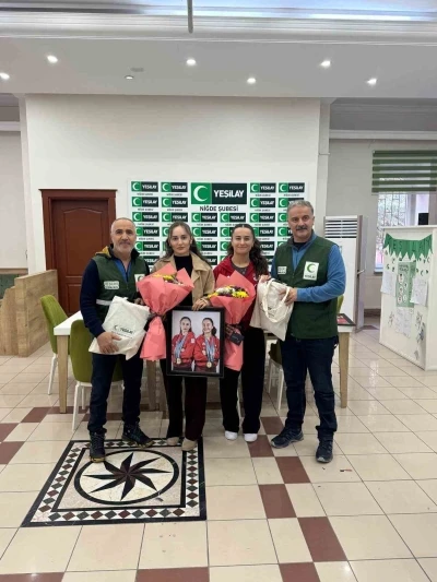 Yeşilay Niğde Şubesi, milli haltercileri ağırladı
