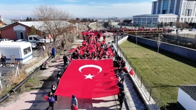 Yeşilyurt&rsquo;ta "Tek Bayrak, Tek Vatan" Gen&ccedil;lik bayrak y&uuml;r&uuml;y&uuml;ş&uuml;
