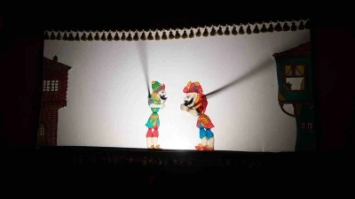 Yıldırımlı &ccedil;ocuklar Hacivat Ve Karag&ouml;zle buluştu
