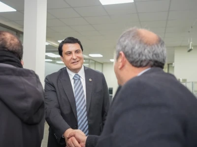 Yılmaz, belediye &ccedil;alışanlarıyla bayramlaştı
