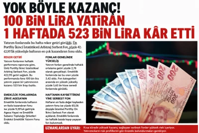 Yok B&ouml;yle Getiri! 100 Bin Lira Bir Haftada 523 Bin Liraya Ulaştı