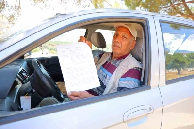 Yol &ccedil;alışması mağduru oldu, 10 bin lira ceza kesildi
