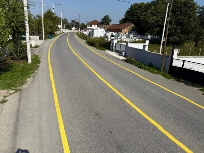 Yol güvenliği için çizgi çalışmaları başladı
