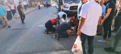 Yolun karşısına geçerken otomobilin çarptığı çocuk hastaneye kaldırıldı
