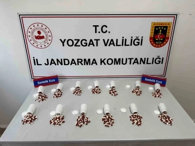 Yozgat&rsquo;ta toplam 745 adet sentetik ecza hap ele ge&ccedil;irildi
