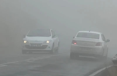 Yüksekova-Şemdinli kara yolunda yoğun sis
