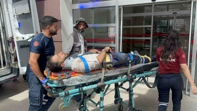 Yüksekten düşen işçi yaralandı

