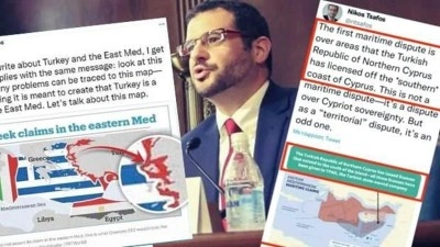 Yunan Bakan Yardımcısı'nın eski T&uuml;rkiye ve KKTC paylaşımları ortalığı karıştırdı