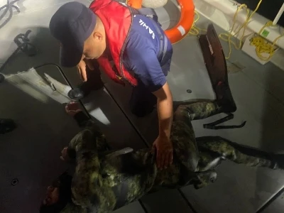 Yüzerek Yunanistan’a geçmeye çalıştı
