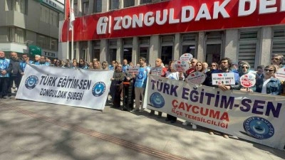 Zonguldak&rsquo;ta eğitimciler Şanlıurfa&rsquo;daki okul saldırısını protesto etti