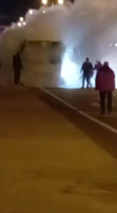 Zonguldak’ta halk otobüsünde yangın paniği
