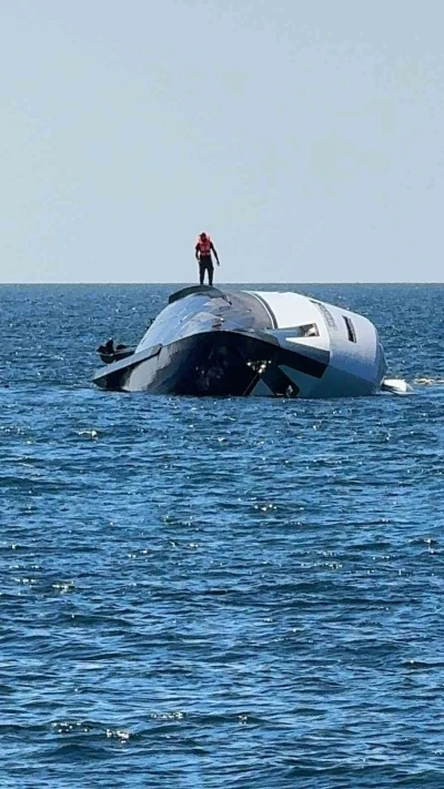 Zonguldak’ta lüks yat denize indikten 15 dakika sonra battı

