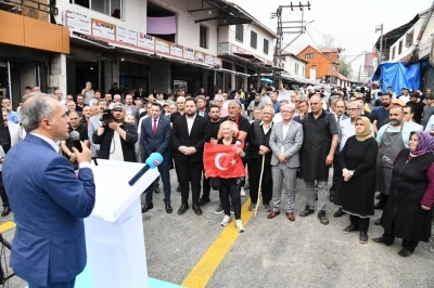 Zorkun Yaylası&rsquo;nda tamamlanan yol t&ouml;renle a&ccedil;ıldı
