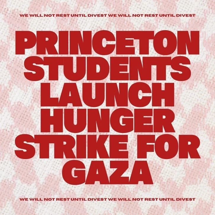 ABD’deki Princeton Üniversitesi’nde Filistin için açlık grevi
