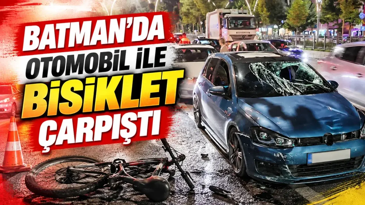 Batman’da otomobil ile bisiklet çarpıştı