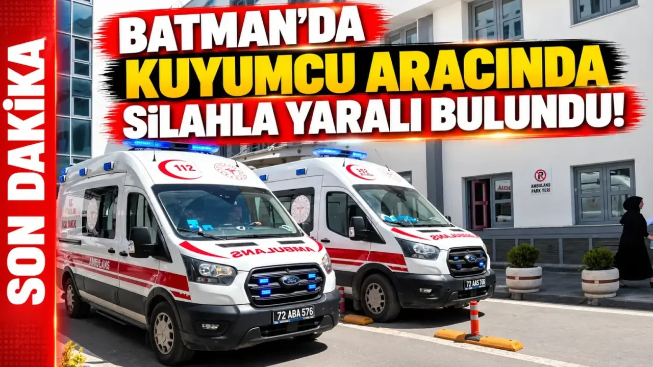 Batman’da otomobilinin içinde yaralı bulunan kuyumcu esnafına ait araç ve olay yeri görüntüsü