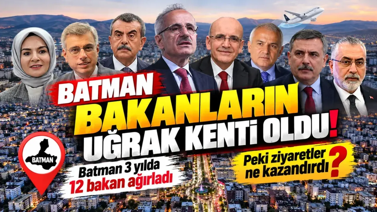 Batman’da bakanların katıldığı yatırım ve proje programlarından bir görüntü