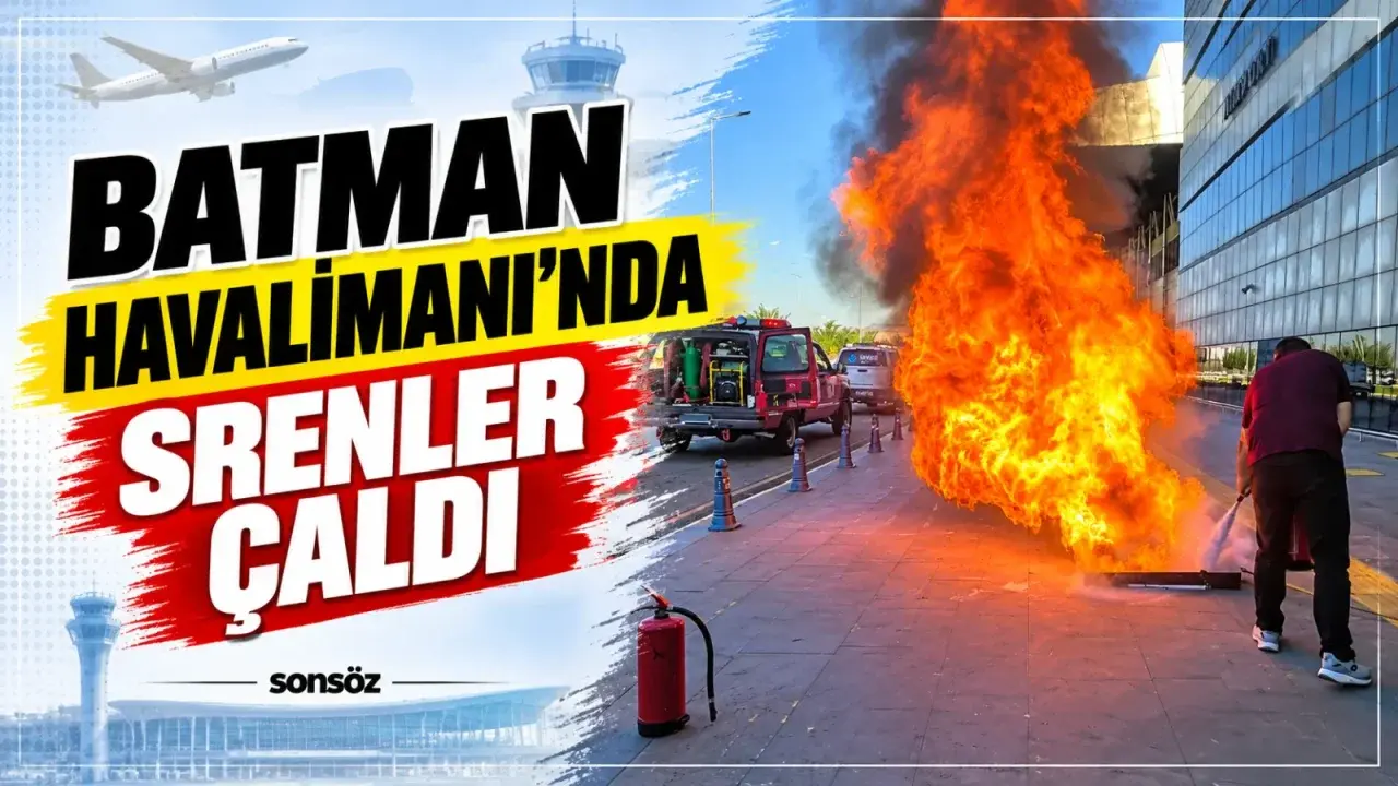 Batman Havalimanı’nda Yangın ve Tahliye Tatbikatı Gerçeğini Aratmadı
