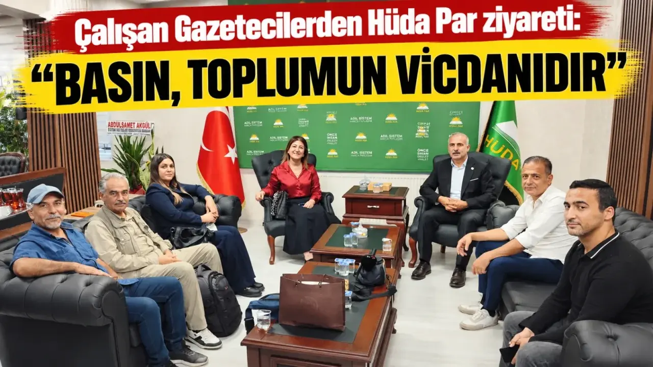Batman’da gazetecilerden HÜDA PAR yönetimine ziyaret ve ortak akıl vurgusu
