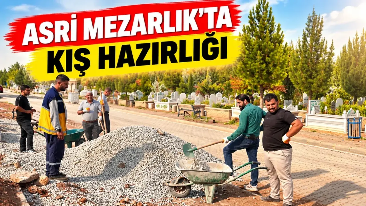 Batman Asri Mezarlık’ta istinat duvarı ve mıcır taşlarla düzenlenen yürüyüş yolları